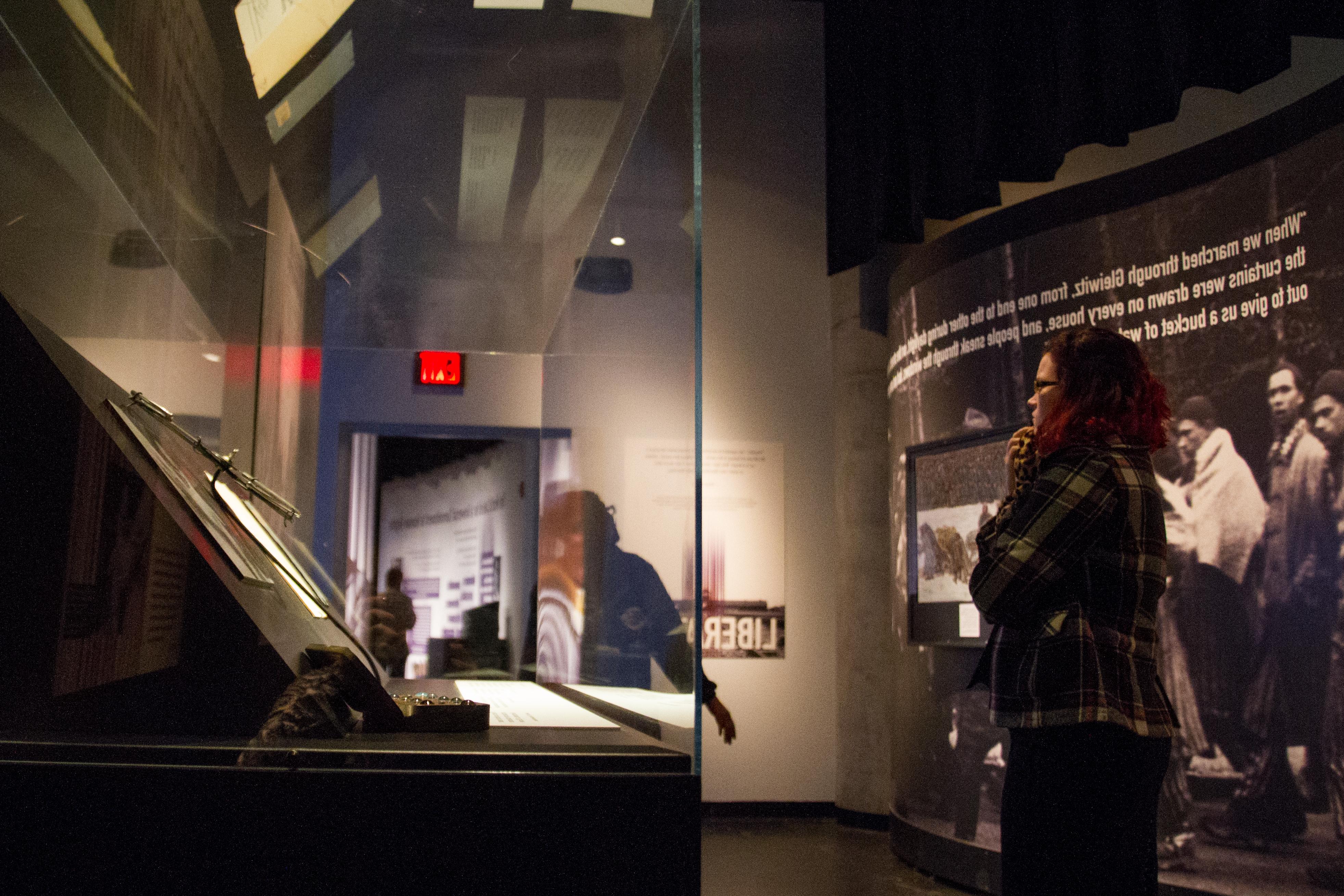 photo of people in an exhibit at cmc